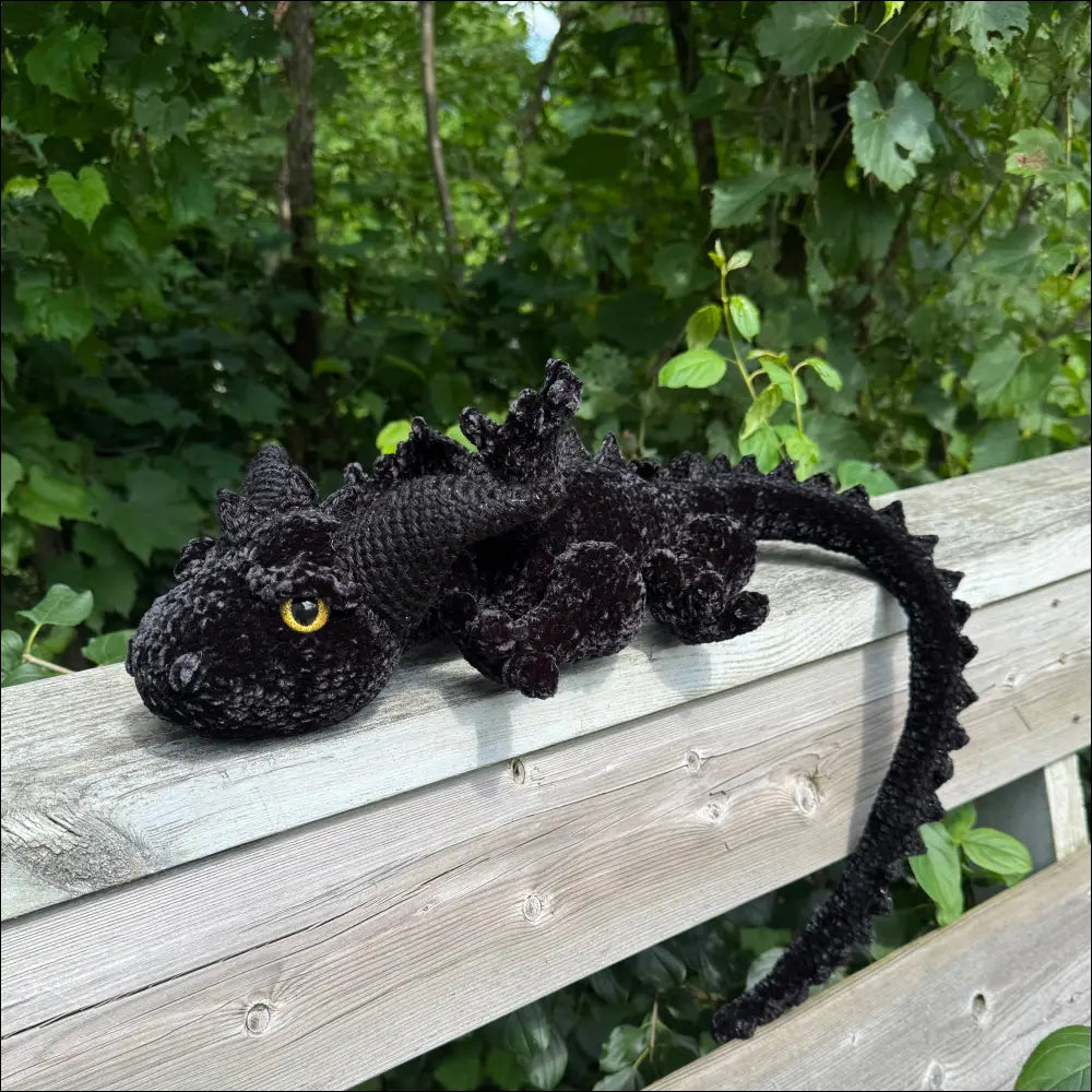 Black dragon plush