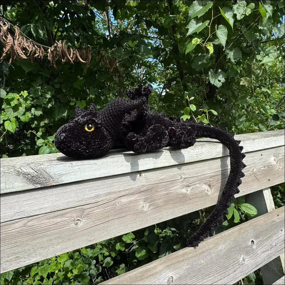 Black dragon plush