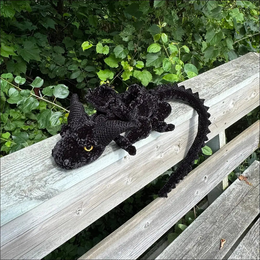 Black dragon plush