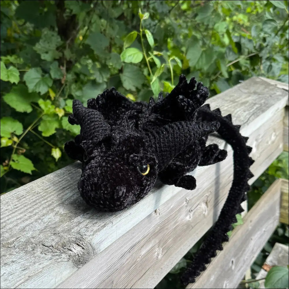 Black dragon plush