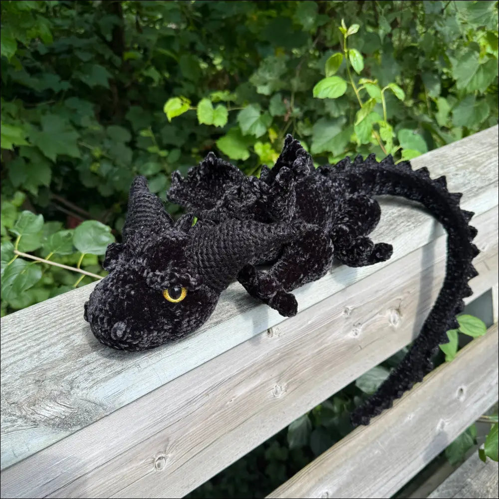 Black dragon plush