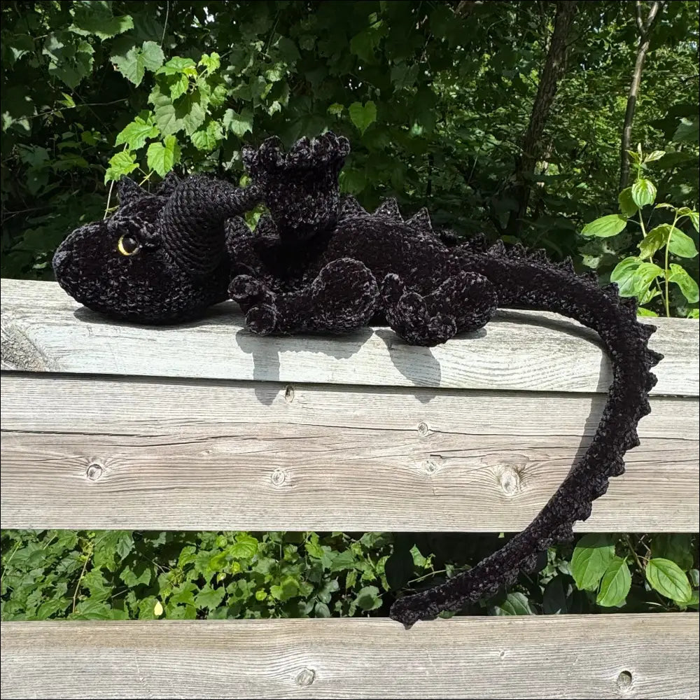 Black dragon plush