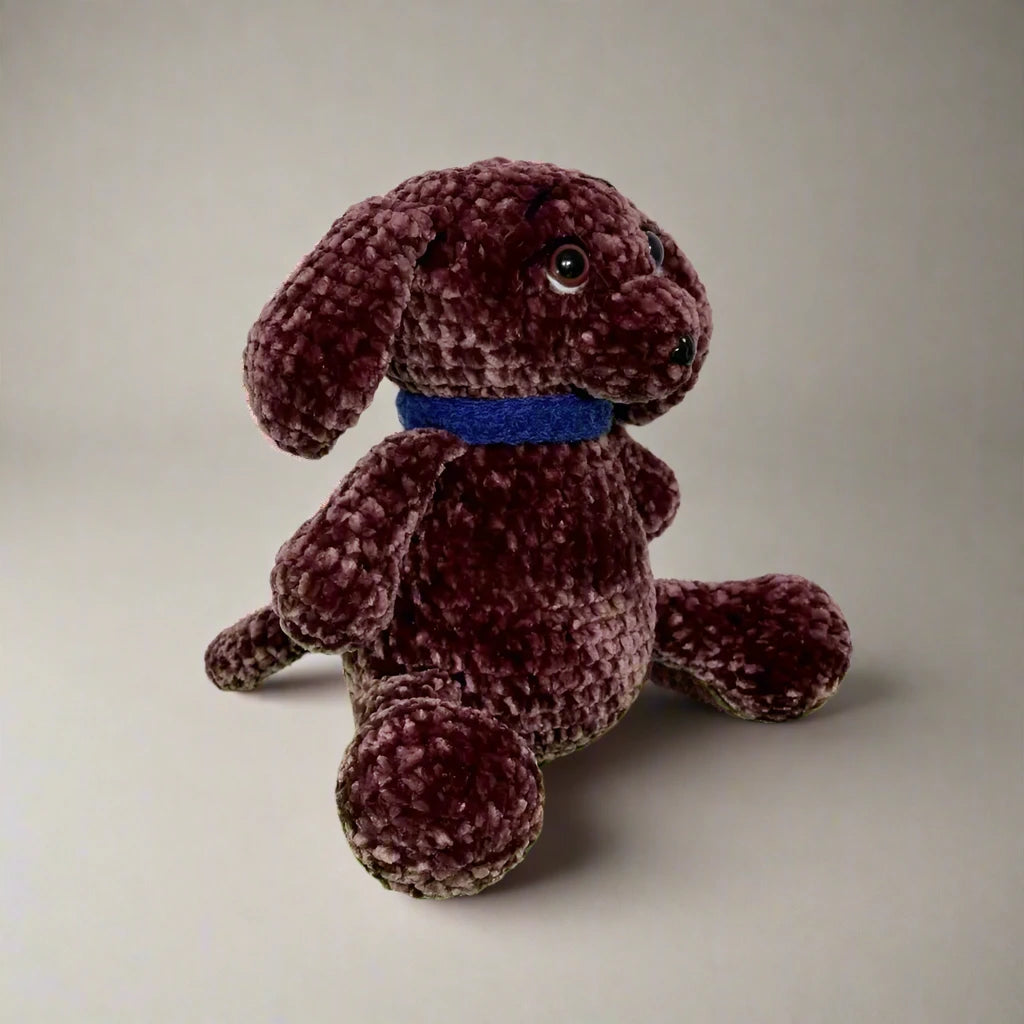 Blue collar puppy plush