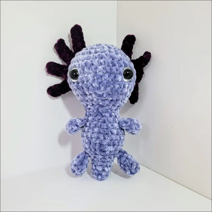 Colorful crochet dragon in Super Soft Handmade Axolotl Toy for cuddly fun