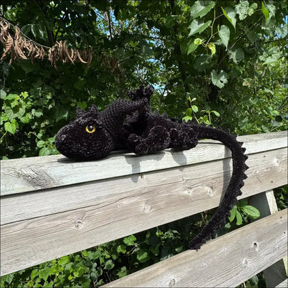 Black dragon plush