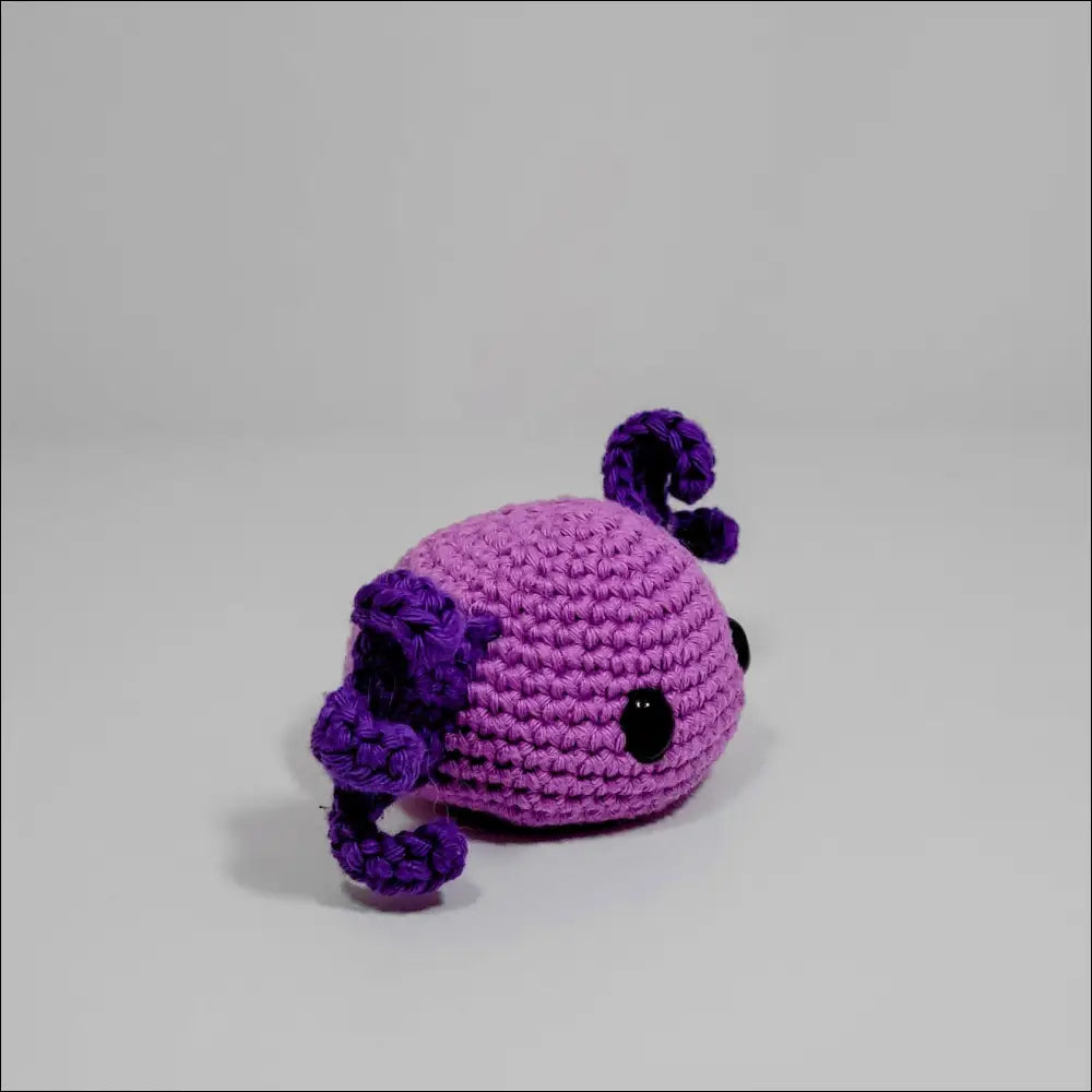 Cute purple Blobimals featuring a bunny with black eyes and a nose for fun playtime