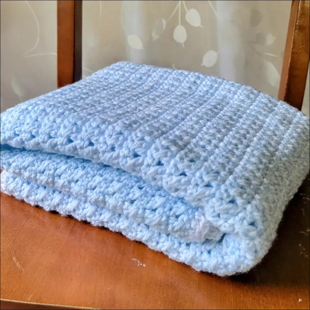 Blue bliss baby blanket - two little loops