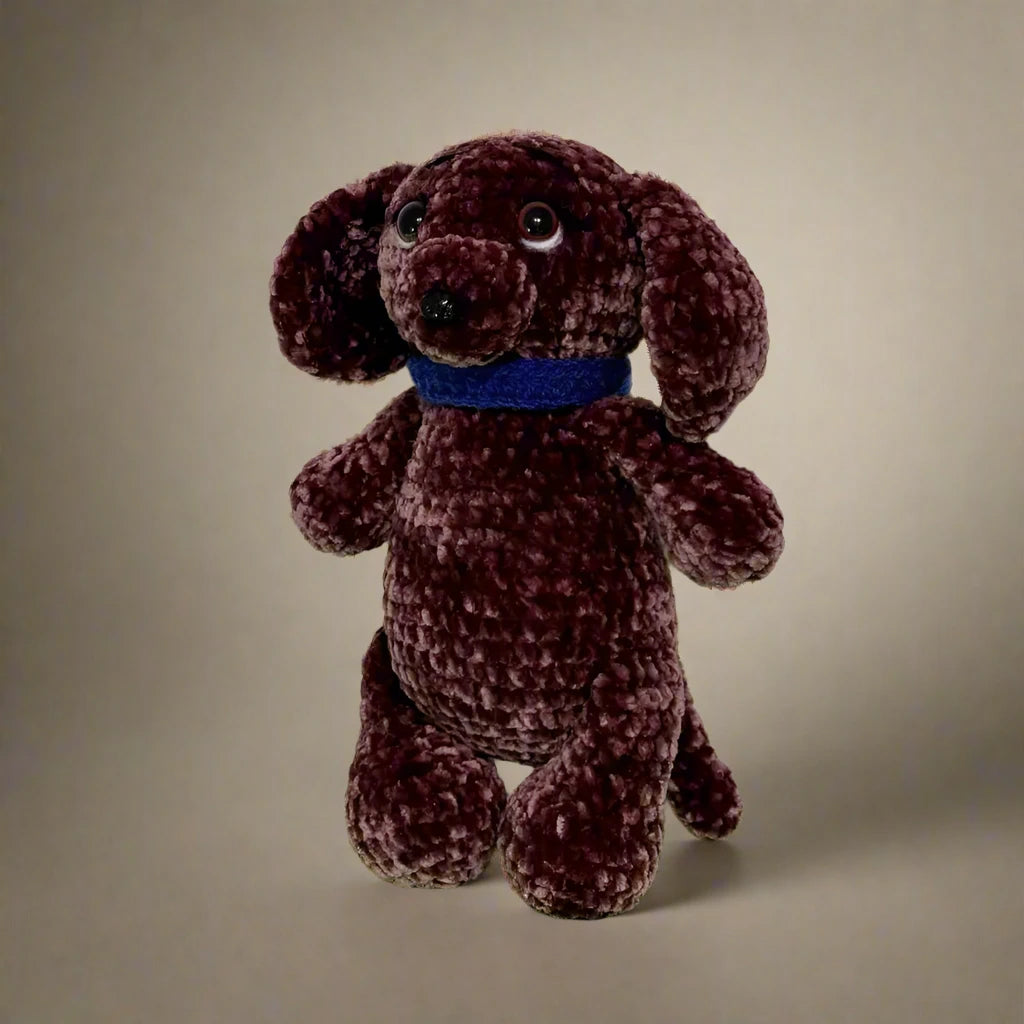 Blue collar puppy plush