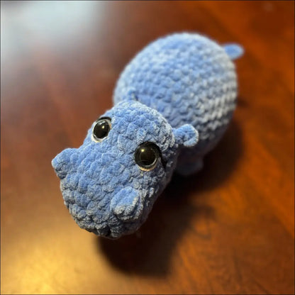 Blue hippo plush