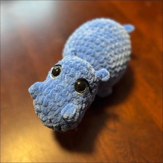 Blue hippo plush