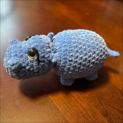Blue hippo plush