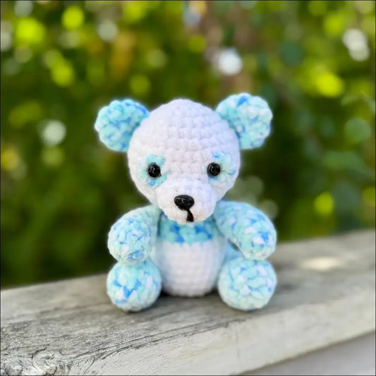 Blue panda plush