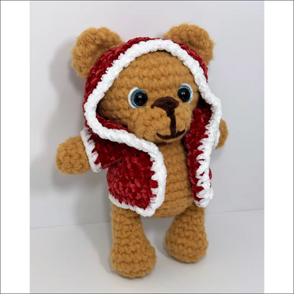 Fluffy bears - plush fluffy bear with hood or vest