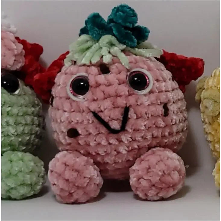 Adorable Hand-crocheted Forest Sprites with Water Drop Design, perfect for cuddles!