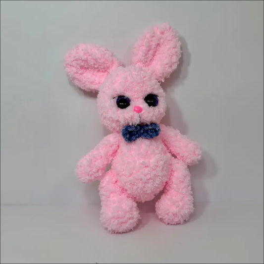 Pink fuzzy bunny plush