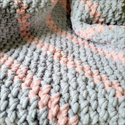 Sweet stripes baby blanket - two little