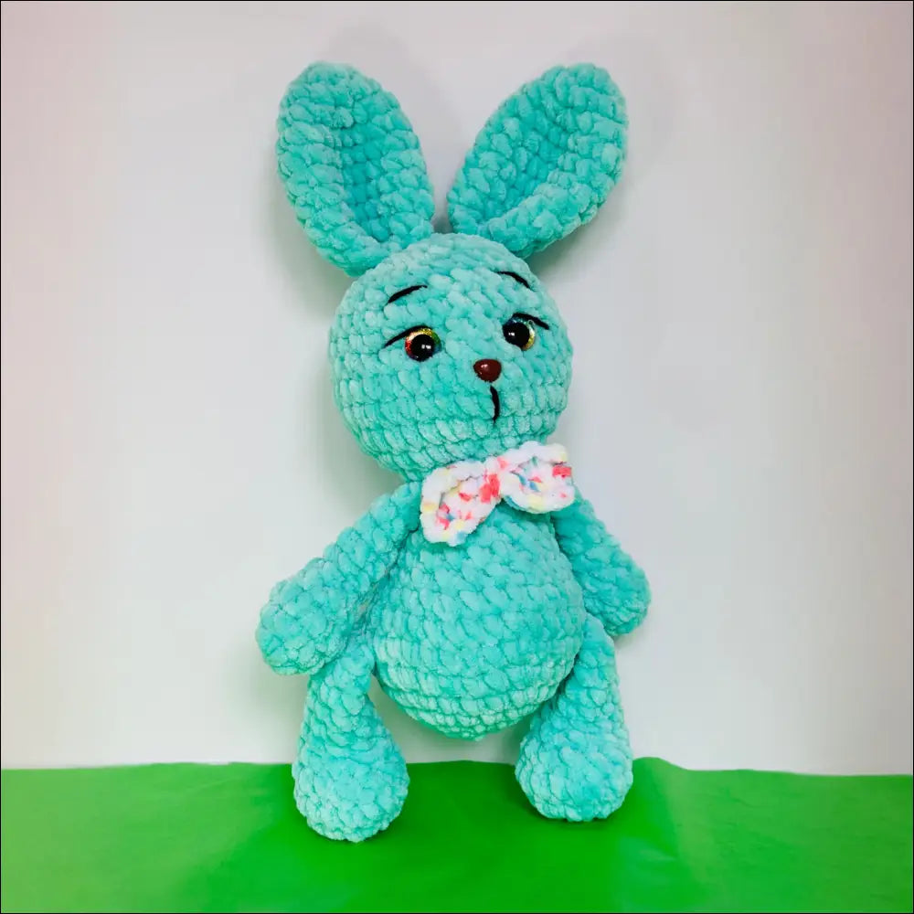 Teal bunny plush