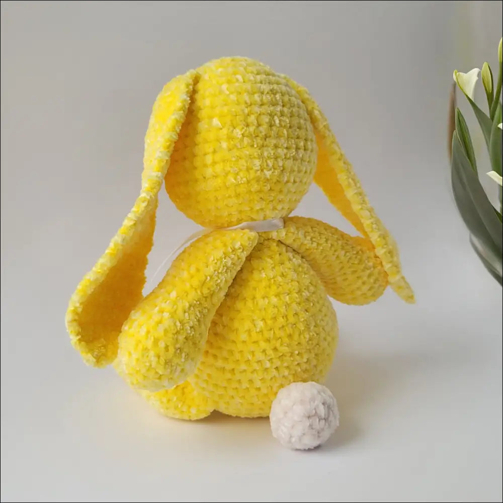 Yellow bunny - plush two little loops toys