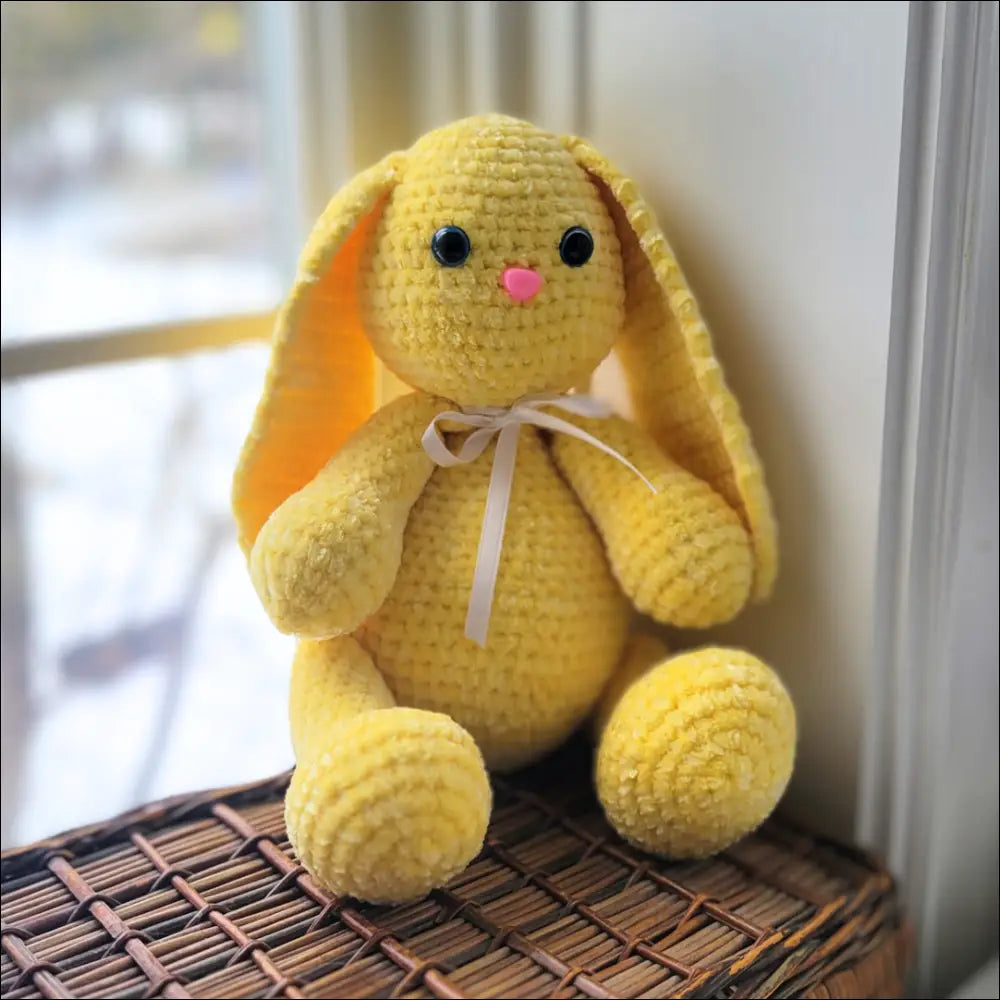 Yellow bunny - plush two little loops toys