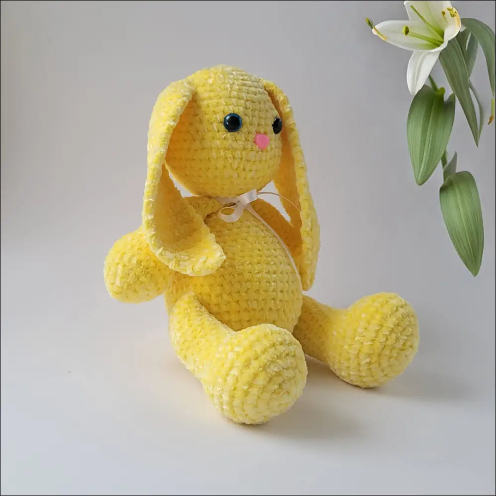 Yellow bunny - plush two little loops toys